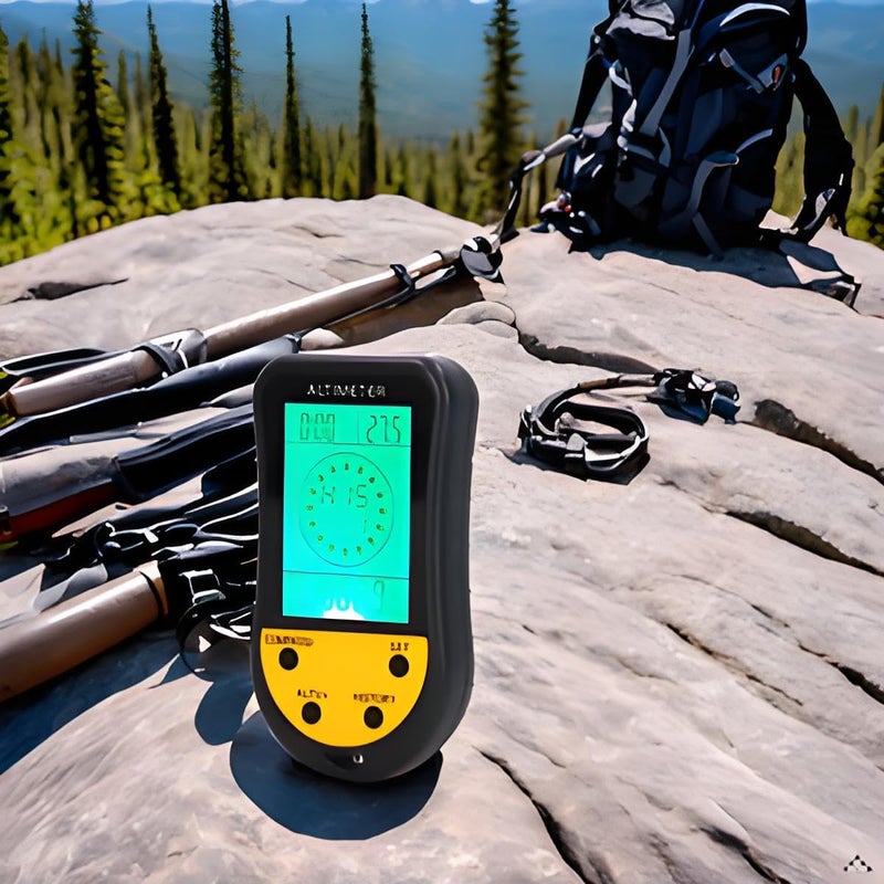 FUZHUI Digital Altimeter Barometer, Barometer Altimeter, Digital Altimeter, 8-in-1 Portable Multifunction Thermometer with Backlit LCD for Outdoor Fans for Hiking Camping Climbing - Image 4